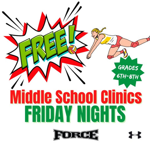 FREE FRIDAY MIDDLE SCHOOL CLINICS! (Ages 6th-8th grade)